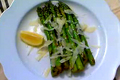 Pan Seared Spring Asparagus dressed with Balsamic Citronette and Parmesan